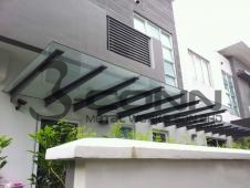 Mild Steel Glass Awning