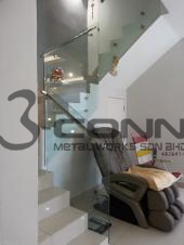 Stainless Steel Staircase with Glass