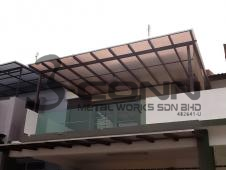 Mild Steel Awning with Polycarbonate Sheet