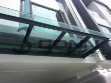 Mild Steel I-Beam Structure Awning c/w Laminated Glass