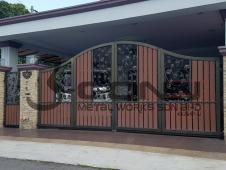 Wrought Iron Folding Main Gate with Aluminium Plate