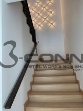 Wall Mounted Nyatoh Wooden Handrail