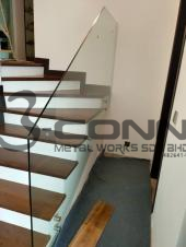 Wall Mounted Glass Stainless Steel Railing