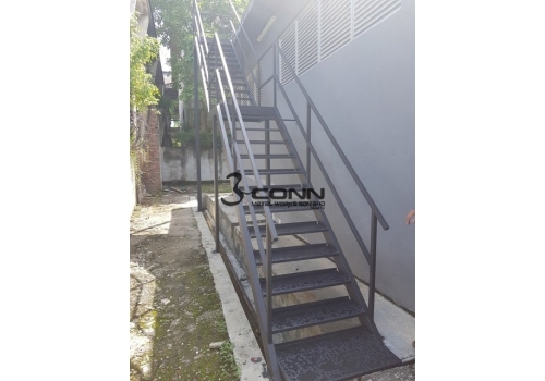 Mild Steel Staircase Structure with Railing
