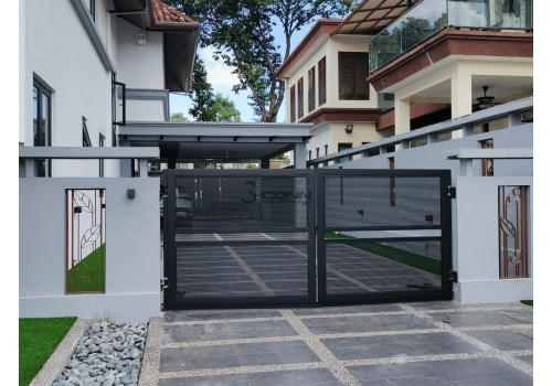 Mild Steel Main Gate with Mesh Type