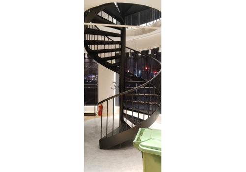 Mild Steel Spiral Staircase with Chequer Plate Steps