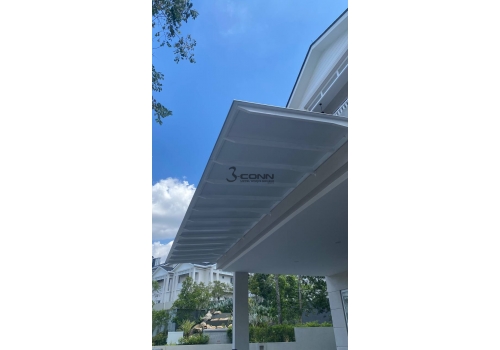 Mild Steel Awning with Aluminium Composite Panel