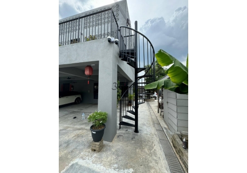 Mild Steel Spiral Staircase with Chequer Plate Steps