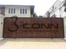 Belian Wood Sliding Main Gate