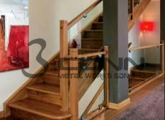 Timber Staircase with Glass