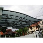 Wrought Iron Awning with Poly-carbonate Sheet