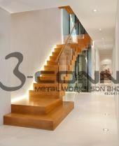 Timber Staircase with Glass