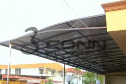 Mild Steel Awning with Polycarbonate Sheet