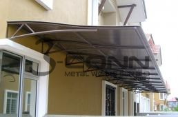 Mild Steel Awning with Polycarbonate Sheet
