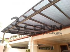 Mild Steel Awning with Solid Polycarbonate Sheet