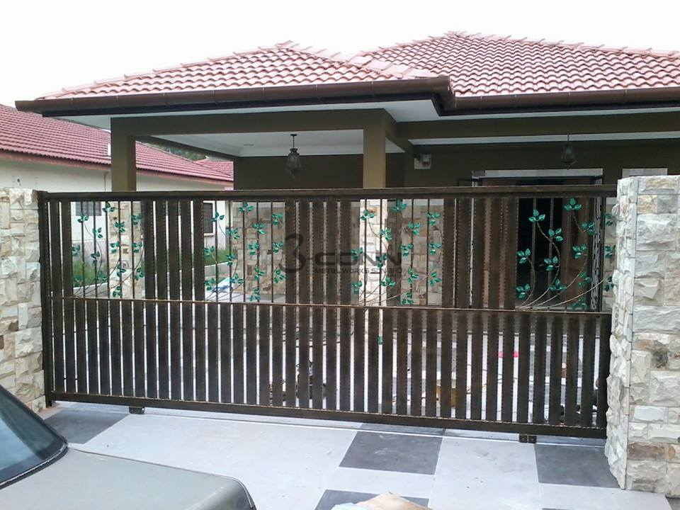 Wrought Iron Sliding Main Gate