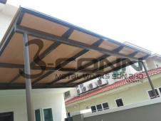 Mild Steel Awning with Solid Polycarbonate Sheet